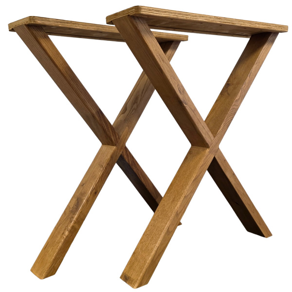 SZN Wood MASA AYAĞI X Kestane 72 Cm 60 Cm 15 cm 8559-29 Bal 2 Li TAKIM   - 1