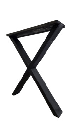 SZN Wood MASA AYAĞI X Ladin 72 Cm 60 Cm 15 cm 8559-01 Siyah 2 Li TAKIM   - 3