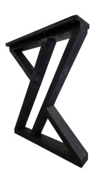 SZN Wood MASA AYAĞI Z Ladin 72 Cm 60 Cm 15 cm 8559-01 Siyah 2 Li TAKIM   - 3