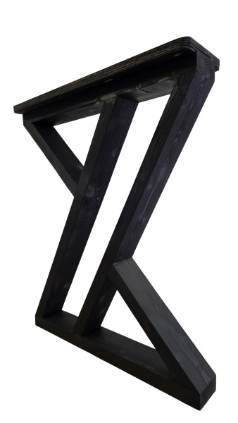 SZN Wood MASA AYAĞI Z Ladin 72 Cm 60 Cm 15 cm 8559-01 Siyah 2 Li TAKIM   - 3